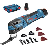 Bosch Professional GOP 12V-28 - Multiherramienta a batería (12 V- Starlock- 12 accesorios- 2 baterías x 3.0 Ah- en L…